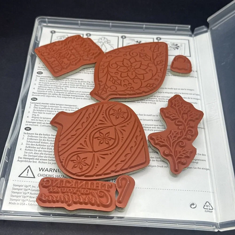 Stampin Up EMBELLISHED ORNAMENTS Christmas Holly Season 139759